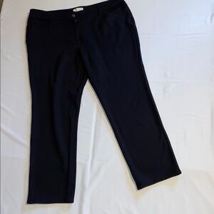 Talbots Woman Black Knit Pants Straight Leg Size 20W Stretch